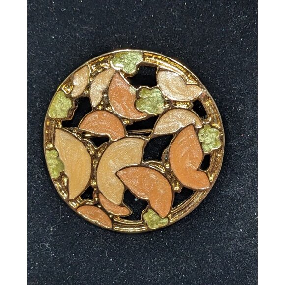 Vintage Fairycore Orange Enamel Butterfly Brooch - Picture 3 of 4